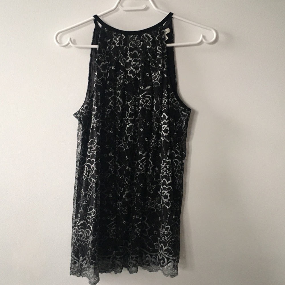 Sparkle lace tank